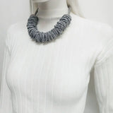 Boho Grey Multi-layered Handwoven Necklace