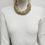 Boho Grey Multi-layered Handwoven Necklace