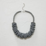 Boho Grey Multi-layered Handwoven Necklace