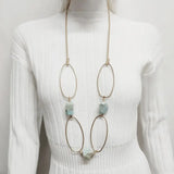 Boho Natural Stone Pendant Necklace
