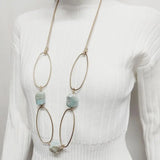 Boho Natural Stone Pendant Necklace