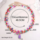 Boho Pink Crystal Bear Necklace for Women