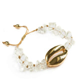 Boho Puka Shell Bracelet Wax Rope Friendship Bracelet Christmas Women