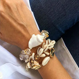 Boho Puka Shell Bracelet Wax Rope Friendship Bracelet Christmas Women