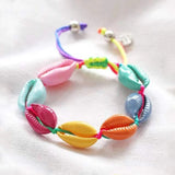 Boho Puka Shell Bracelet Wax Rope Friendship Bracelet Christmas Women