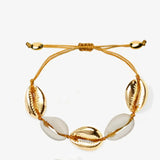 Boho Puka Shell Bracelet Wax Rope Friendship Bracelet Christmas Women