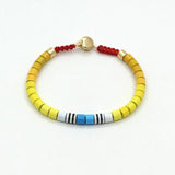 Boho Rainbow Enamel Bracelet DIY Bead String Ladies Charm Bracelet