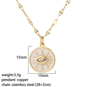 Boho Rainbow Heart Pendant Necklace Colorful Moon Star Long Chain Couple Jewelry