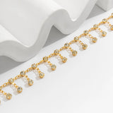 Boho Rhinestone Tassel Chain Anklet for Women