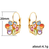 Boho Silver Flower Ear Drop Dangle Earrings Women Wedding Party Jewelry