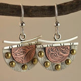 Boho Silver Flower Ear Drop Dangle Earrings Women Wedding Party Jewelry