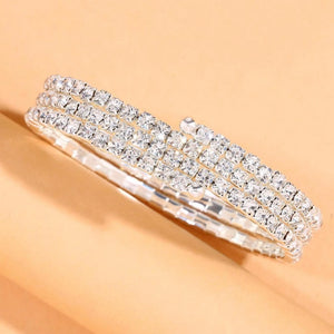 Boho Crystal Arm Bracelet Cuff Rhinestone Arm Chain Bangle