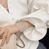 Boho Simulated Pearl Bracelet Beaded Wedding Jewelry