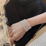 Boho Simulated Pearl Bracelet Beaded Wedding Jewelry