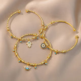 Boho Devil'S Eye Bangle For Women Open Colour Eyes Bangles Girl Bracelets