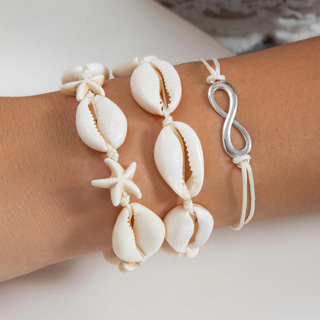Boho Starfish Rope Chain Bracelet Women Bridal Beach Jewelry