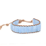 Boho Style Stone Leather Wrap Bracelet