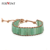 Boho Style Stone Leather Wrap Bracelet