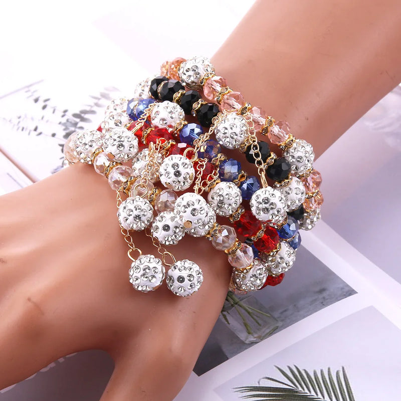 Boho Style Colorful Beaded Bracelet Set 12Pcs