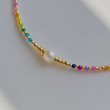 Boho Beaded Necklace Y2K Accessories Rainbow Choker