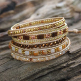 Boho Crystal Bead Bracelet Women