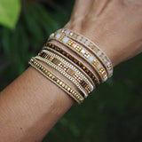 Boho Crystal Bead Bracelet Women