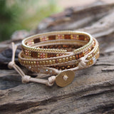 Boho Crystal Bead Bracelet Women