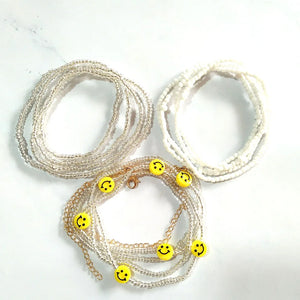 Boho Rice Beads Smiley Sweet Belt Body Chain 3 Piece Waist Chain