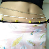 Boho Rice Beads Smiley Sweet Belt Body Chain 3 Piece Waist Chain
