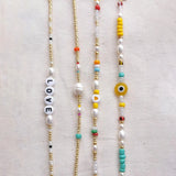Boho Multicolor Beaded Bracelet Natural Pearl Bangle Gift