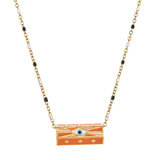 Boho Evil Eye Pendant Necklace Enamel Neck Chain Collier Femme