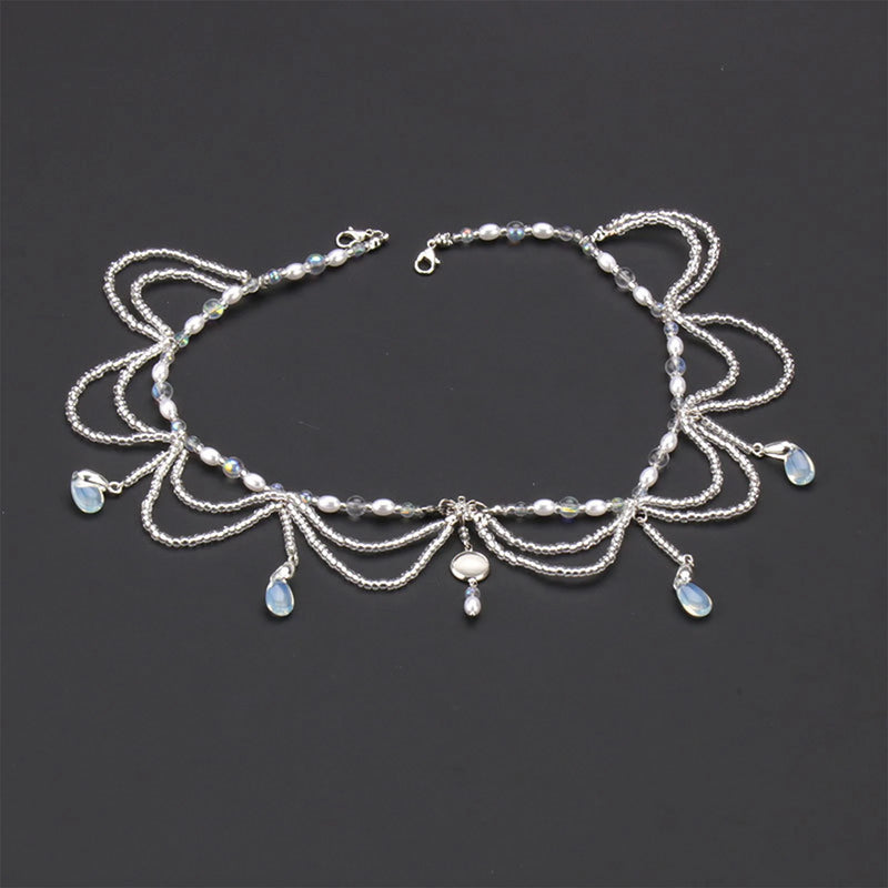 Boho Style Pearl Forehead Headband for Women