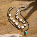 Boho Acrylic Shell Choker Stone Pendant Necklace Men Layered Beach Vacation