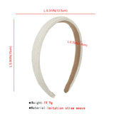 Boho Summer Straw Woven Braided Headband for Women