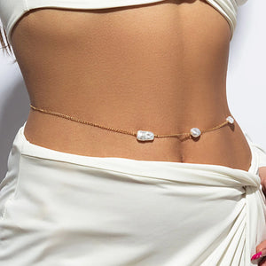 Boho Pearl Body Chain Women's Waist Chain Jewelry