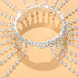 Boho Tassel Anklet Leg Chain Ankle Bracelet Rhinestone Foot Jewelry