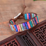 Boho Tube Natural Stone Beaded Bracelet