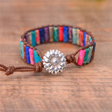 Boho Tube Natural Stone Beaded Bracelet