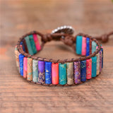 Boho Tube Natural Stone Beaded Bracelet