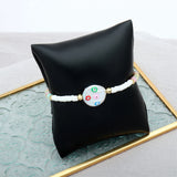 Boho Evil Eye Drop Oil Bracelets Shell Beaded Bracelets