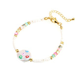 Boho Evil Eye Drop Oil Bracelets Shell Beaded Bracelets