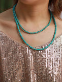 Boho Turquoises 2 Layers Chokers Necklace Women Beaded Statement Necklace