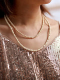 Boho Turquoises 2 Layers Chokers Necklace Women Beaded Statement Necklace