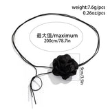 Boho Velvet Flower Collar Rose Choker Saffron Lady Chokers