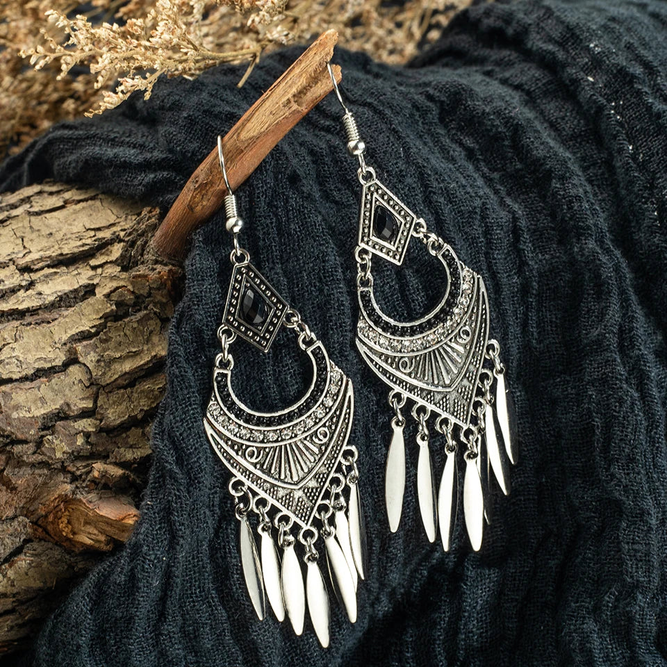 Boho Vintage Ethnic Dangle Drop Long Earrings for Women