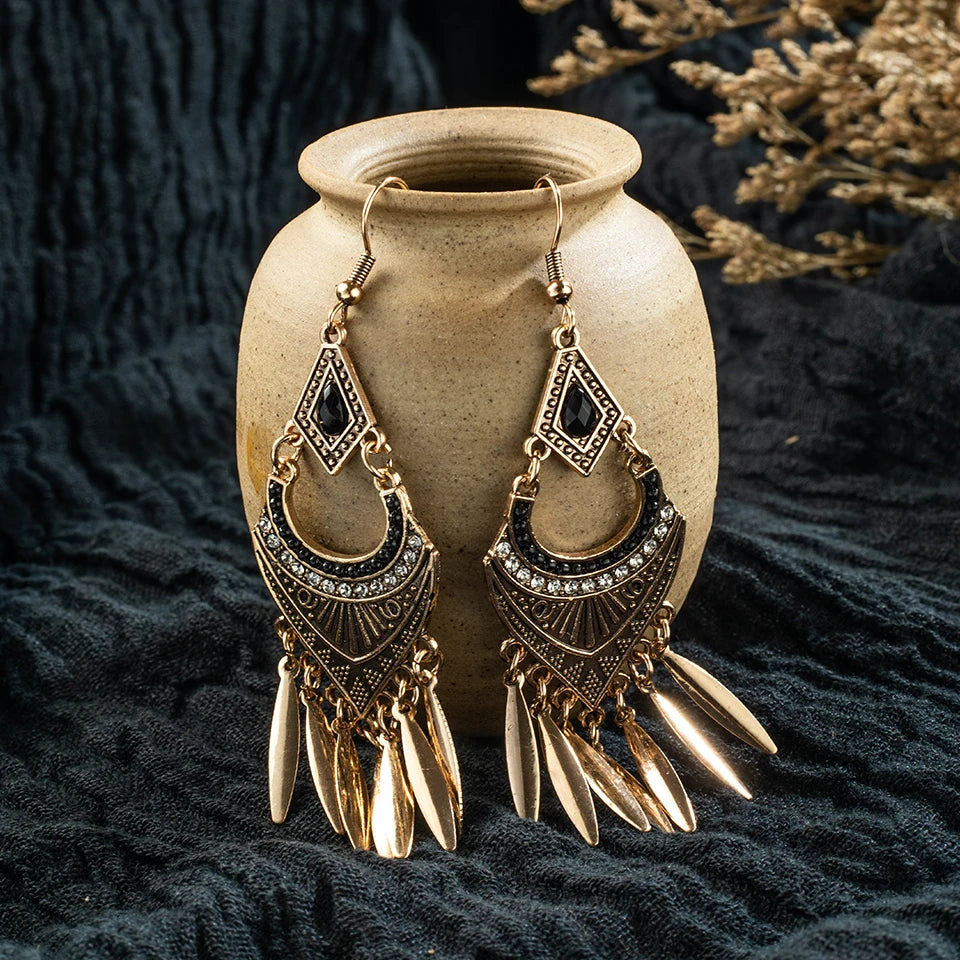 Boho Vintage Ethnic Dangle Drop Long Earrings for Women