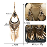 Boho Vintage Ethnic Dangle Drop Long Earrings for Women