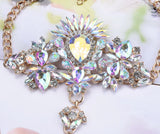 Boho Vintage Crystal Hand Chain Bracelet
