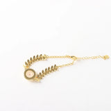 Boho Jade Layered Bracelet Chain Fish Bone Bracelet