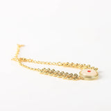 Boho Jade Layered Bracelet Chain Fish Bone Bracelet